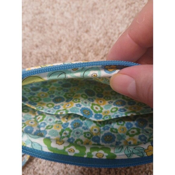 VERA BRADLEY Wristlet Wallet Purse ~ Blue Green Yellow ~ SPRING SUMMER - Picture 7 of 8